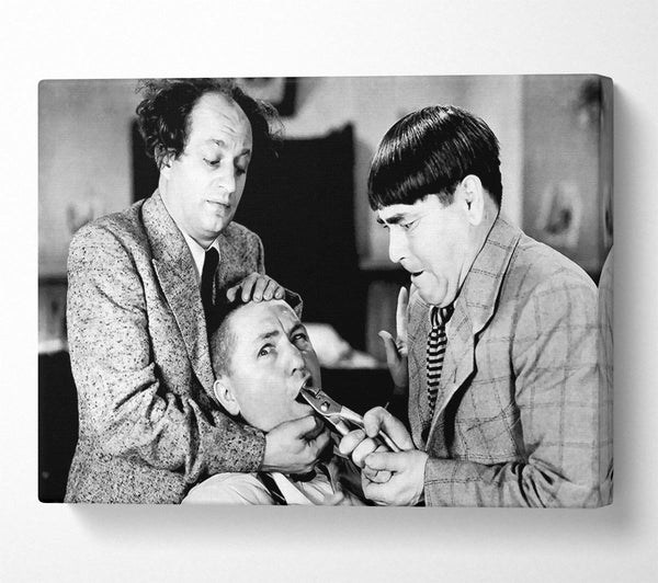  A Canvas Print of The Three Stooges Tooth Pull Canvas Wall Art