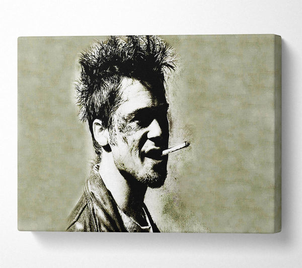  A Canvas Print of Tyler Durden Brad Pitt Canvas Print