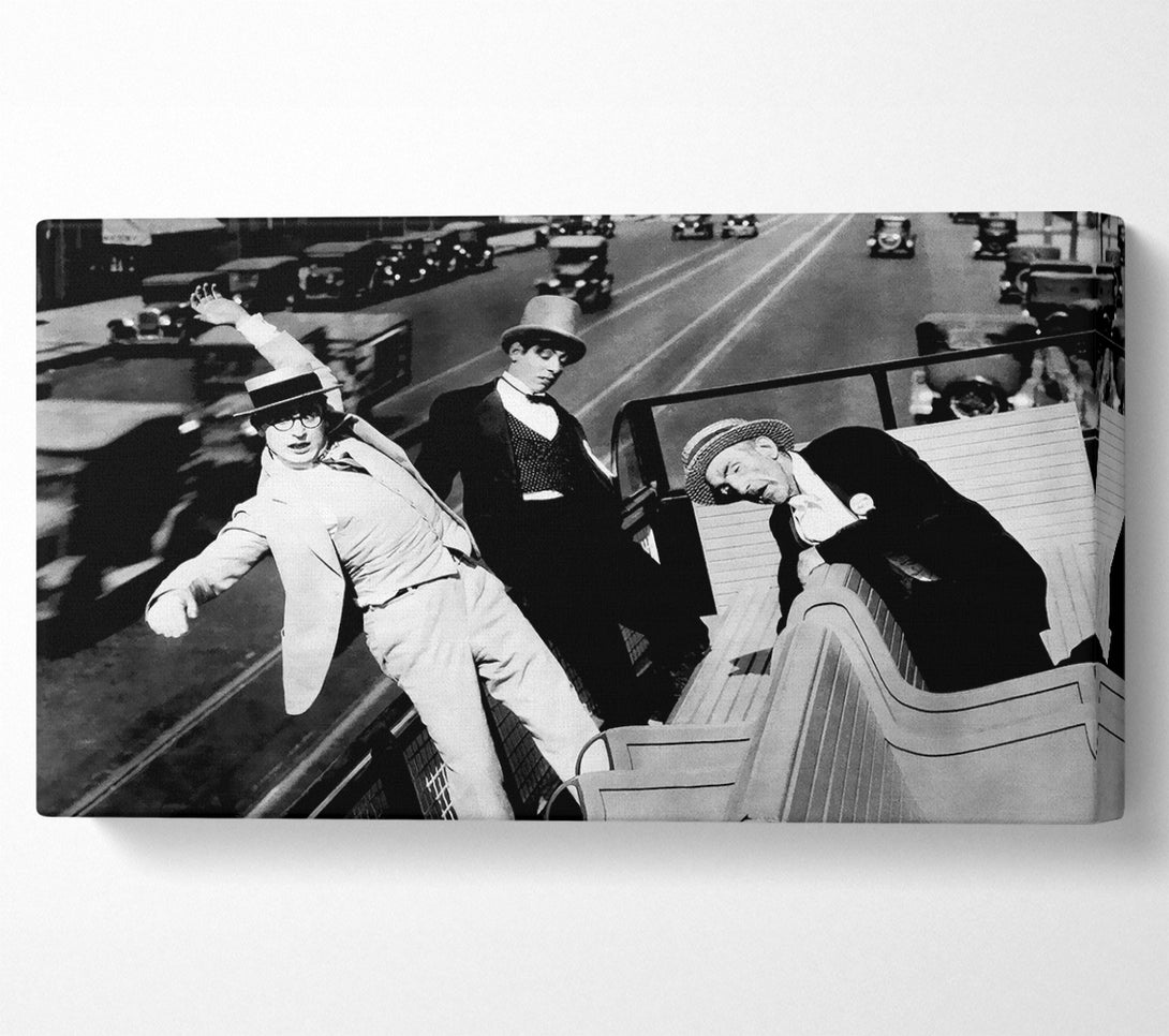  A Canvas Print of Harold Lloyd Bus Ride Canvas Print
