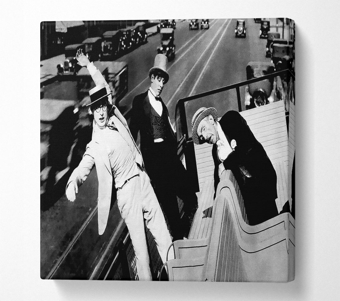  A Canvas Print of Harold Lloyd Bus Ride Canvas Print