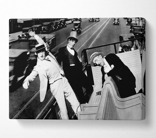  A Canvas Print of Harold Lloyd Bus Ride Canvas Print