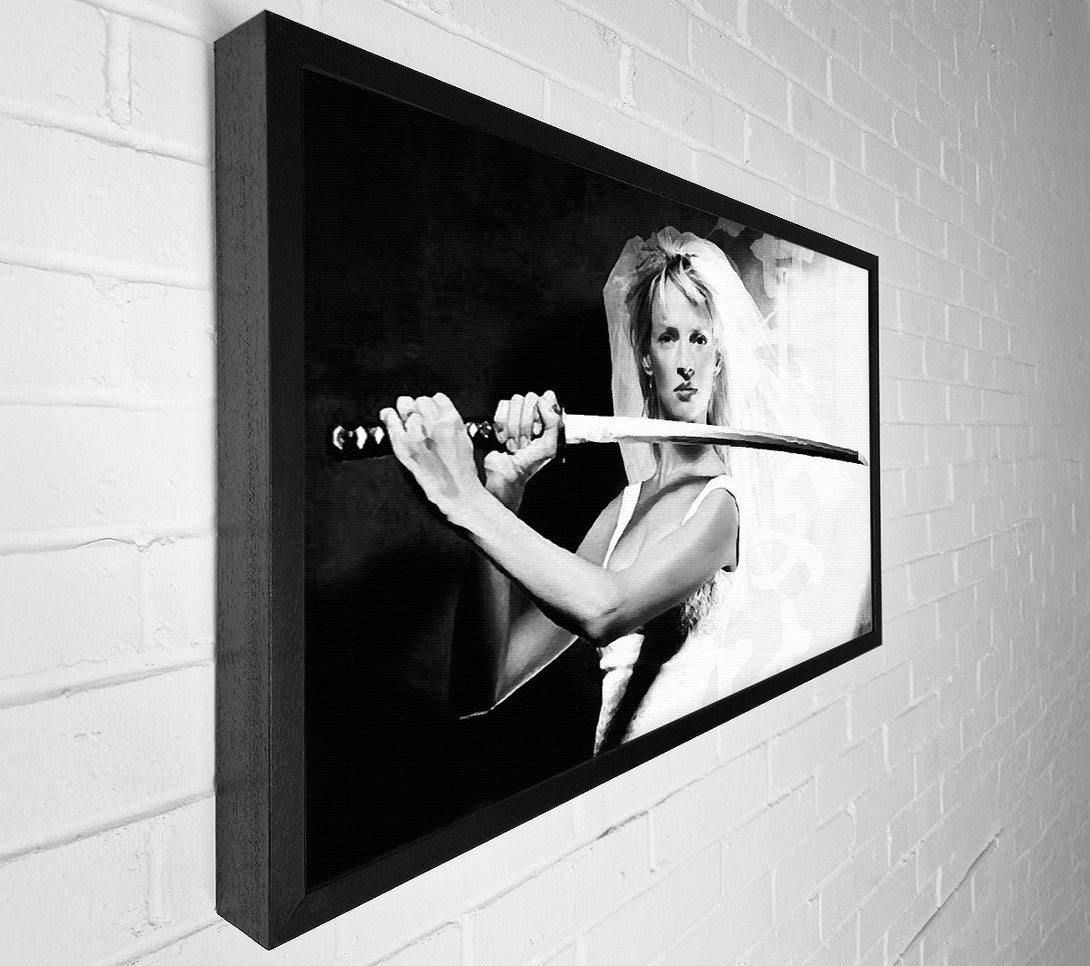  A Canvas Print of Kill Bill The Bride B n W Canvas Print