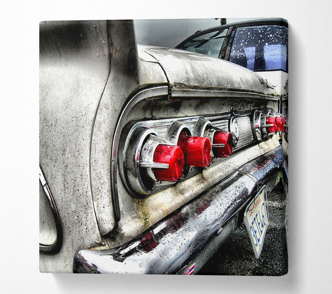  A Canvas Print of Classic Car Rear Canvas Print