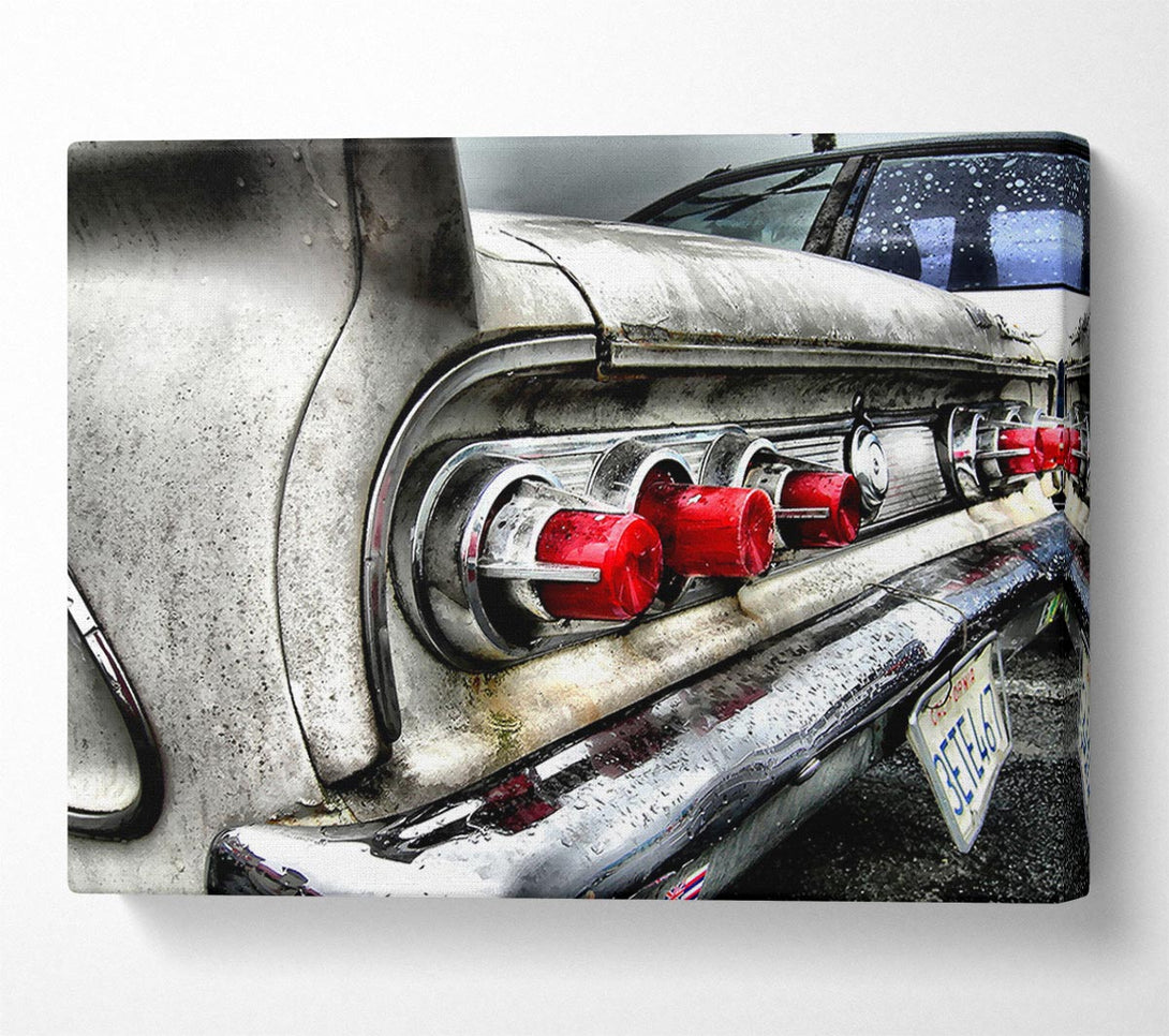  A Canvas Print of Classic Car Rear Canvas Print
