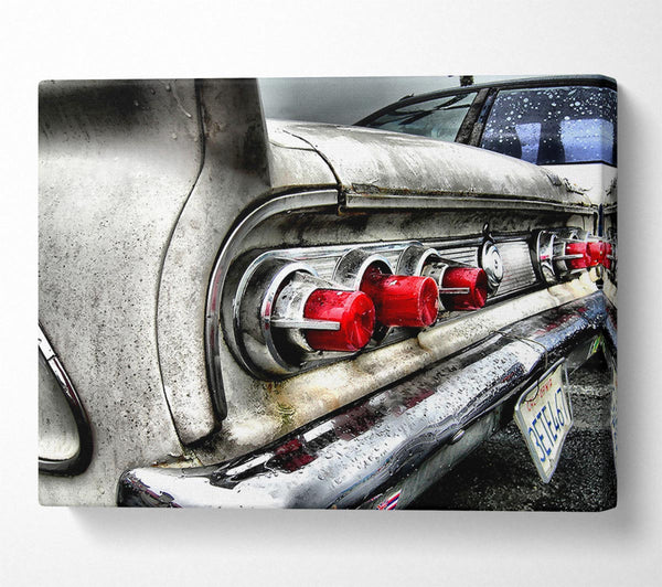  A Canvas Print of Classic Car Rear Canvas Print