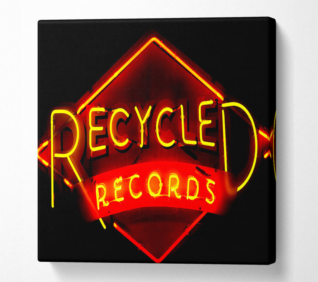  A Canvas Print of Recycled Records Canvas Print
