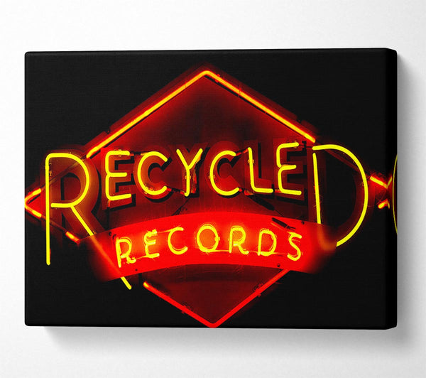  A Canvas Print of Recycled Records Canvas Print