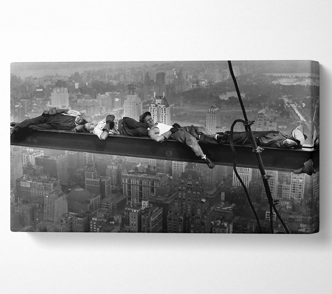  A Canvas Print of Construction Workers At Height Canvas Art