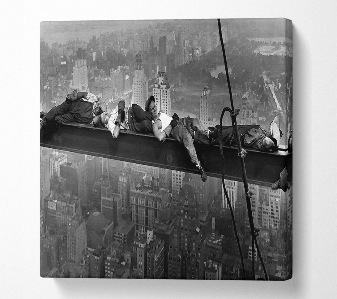  A Canvas Print of Construction Workers At Height Canvas Art