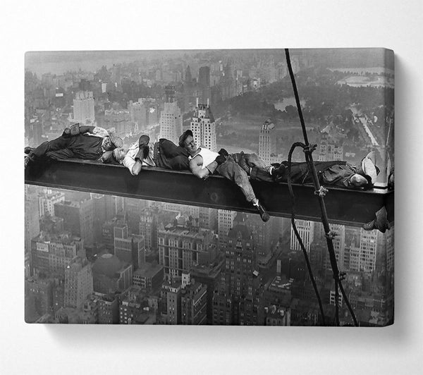  A Canvas Print of Construction Workers At Height Canvas Art