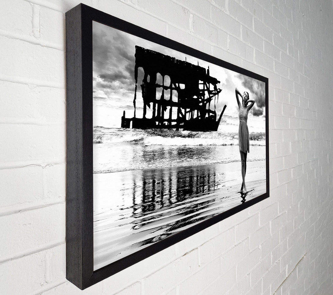  A Canvas Print of Shipwreck Oregon Coast Canvas Wall Art