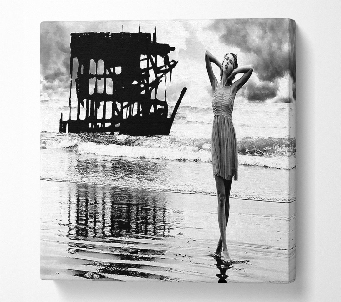  A Canvas Print of Shipwreck Oregon Coast Canvas Wall Art