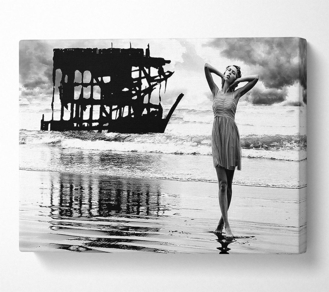  A Canvas Print of Shipwreck Oregon Coast Canvas Wall Art
