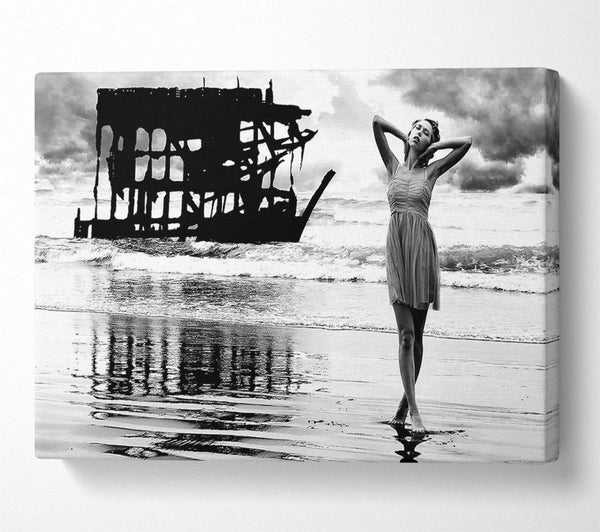  A Canvas Print of Shipwreck Oregon Coast Canvas Wall Art