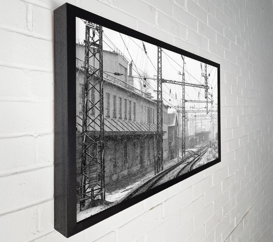  A Canvas Print of Railwaystation In Winter Canvas Wall Art