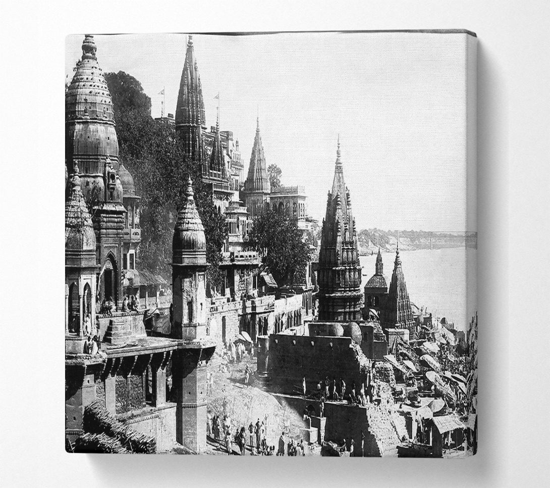  A Canvas Print of Benares Varanasi India 1922 Canvas Art