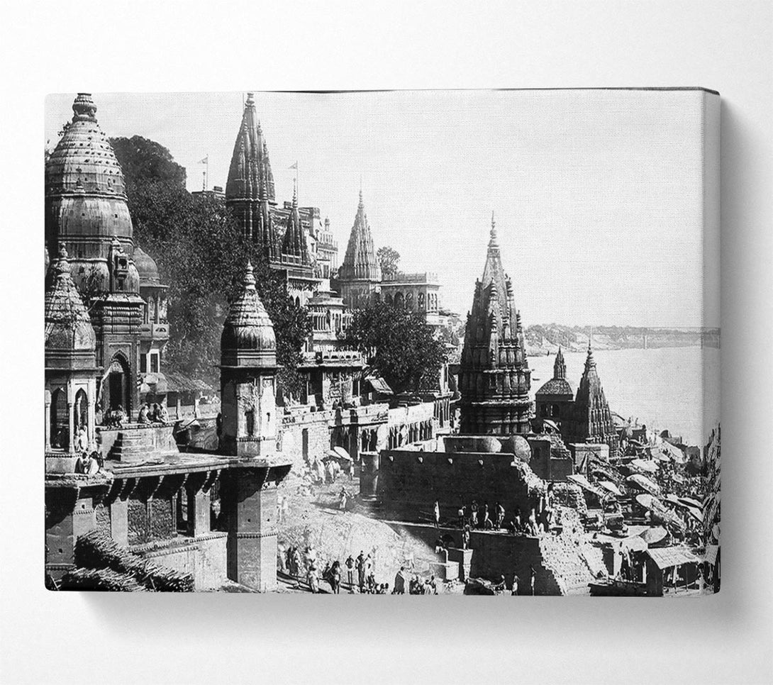  A Canvas Print of Benares Varanasi India 1922 Canvas Art
