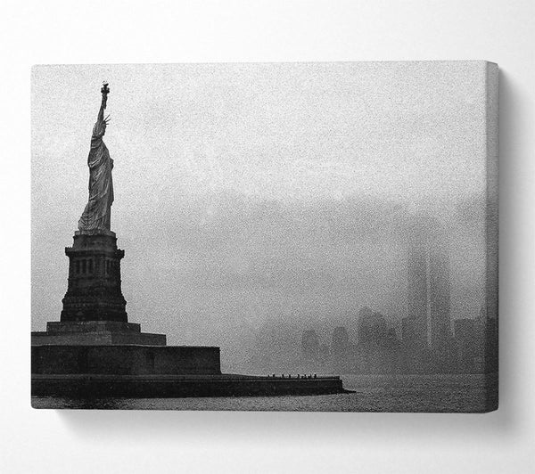  A Canvas Print of Statue Of Liberty Vintage Canvas Wall Art