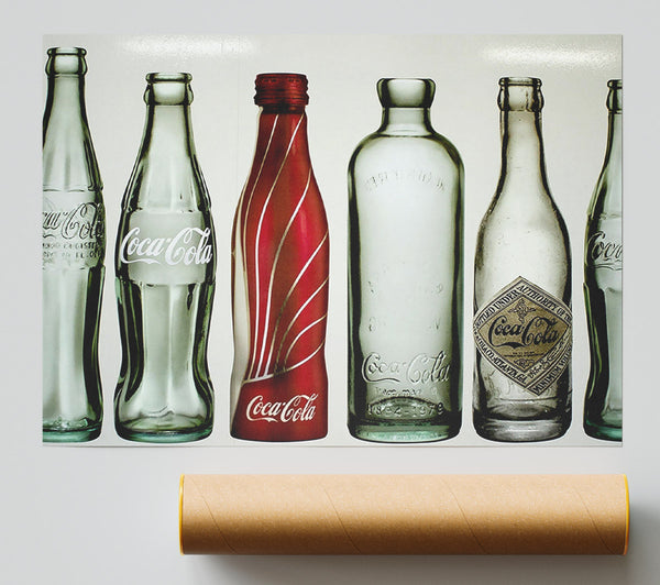 Old Coca Cola Bottles Print