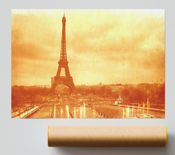 Old Image Of The Eiffel Tower Poster
