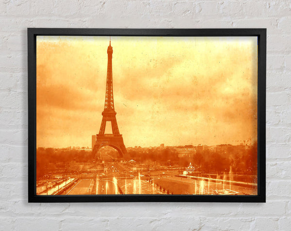 Old Image Of The Eiffel Tower Framed Print