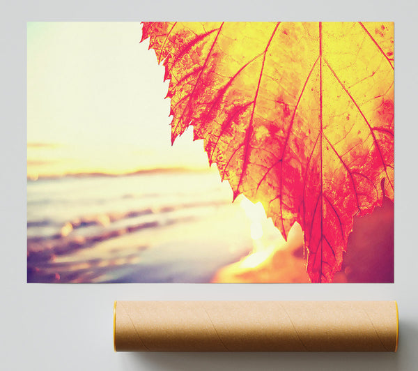 Rust Coloured Leaf Giclee Print