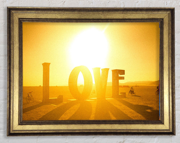 Love Shadow Framed Print