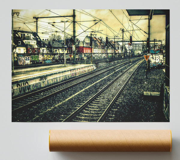 Train Station Vintage Giclee Print