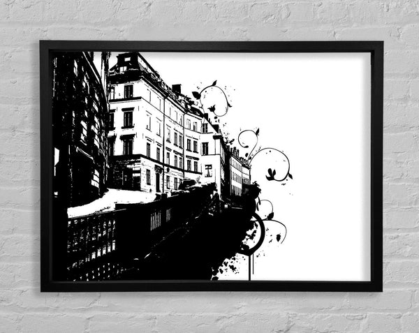 Venice Stencil Framed Print