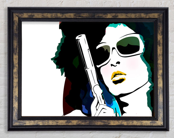 Female Weapon Framed Print