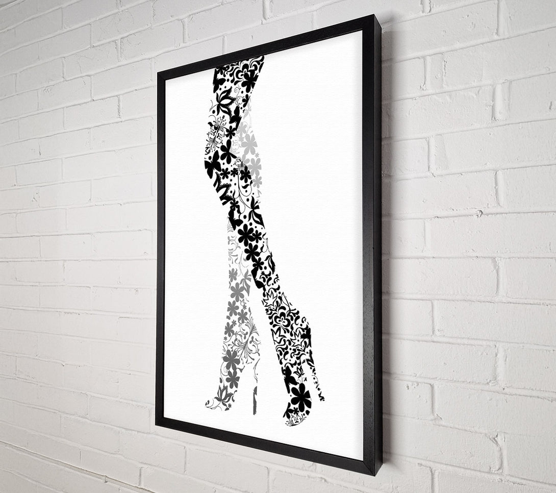  A Canvas Print of Flower Legs B n W Canvas Wall Art