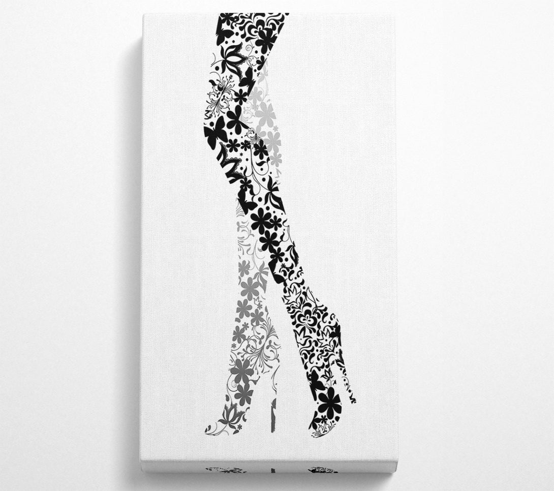  A Canvas Print of Flower Legs B n W Canvas Wall Art