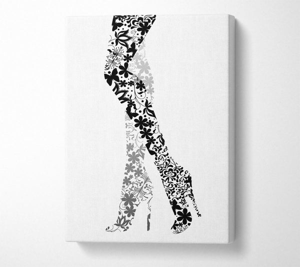 A Canvas Print of Flower Legs B n W Canvas Wall Art