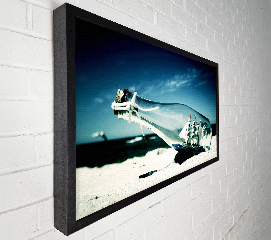  A Canvas Print of Message In A Bottle Canvas Print