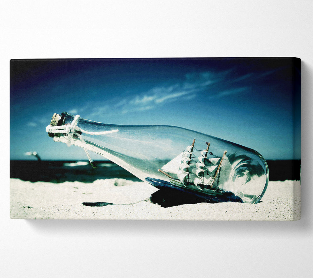  A Canvas Print of Message In A Bottle Canvas Print