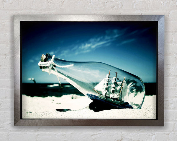 Message In A Bottle Framed Print
