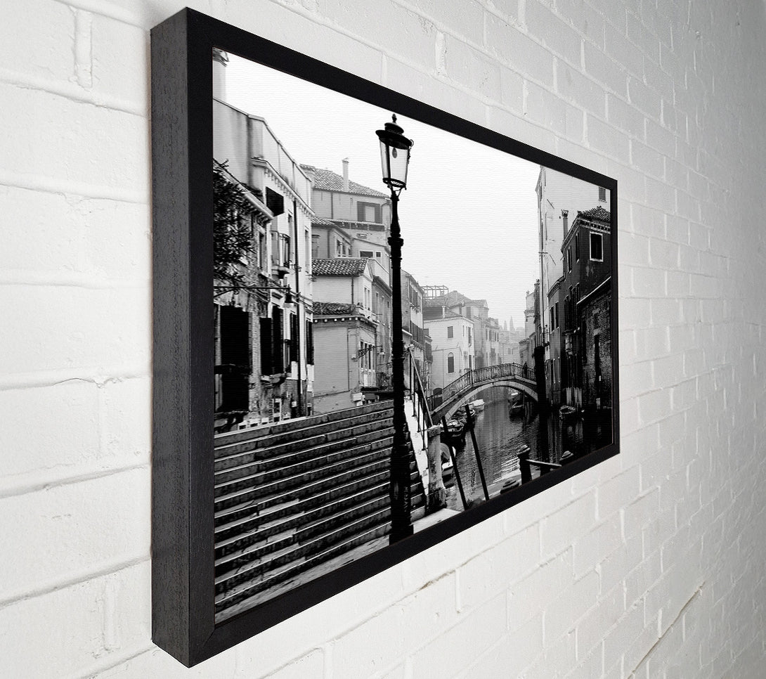  A Canvas Print of Venice Retro B n W Canvas Art