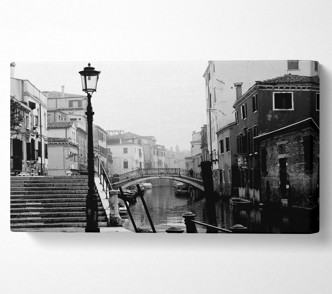  A Canvas Print of Venice Retro B n W Canvas Art