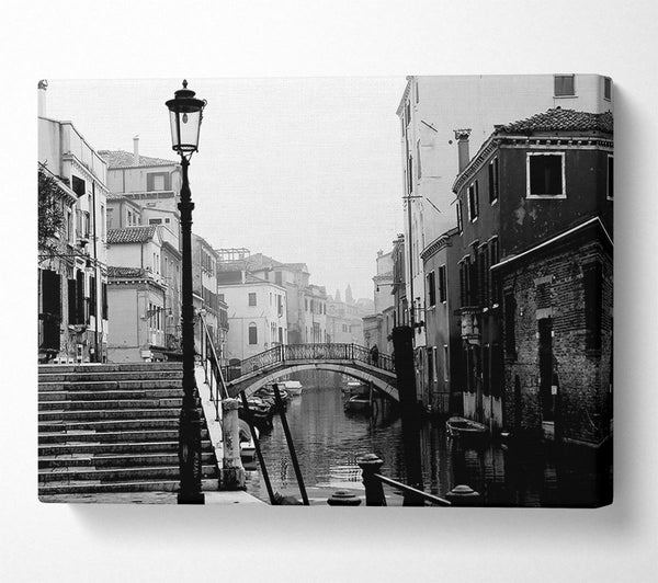  A Canvas Print of Venice Retro B n W Canvas Art