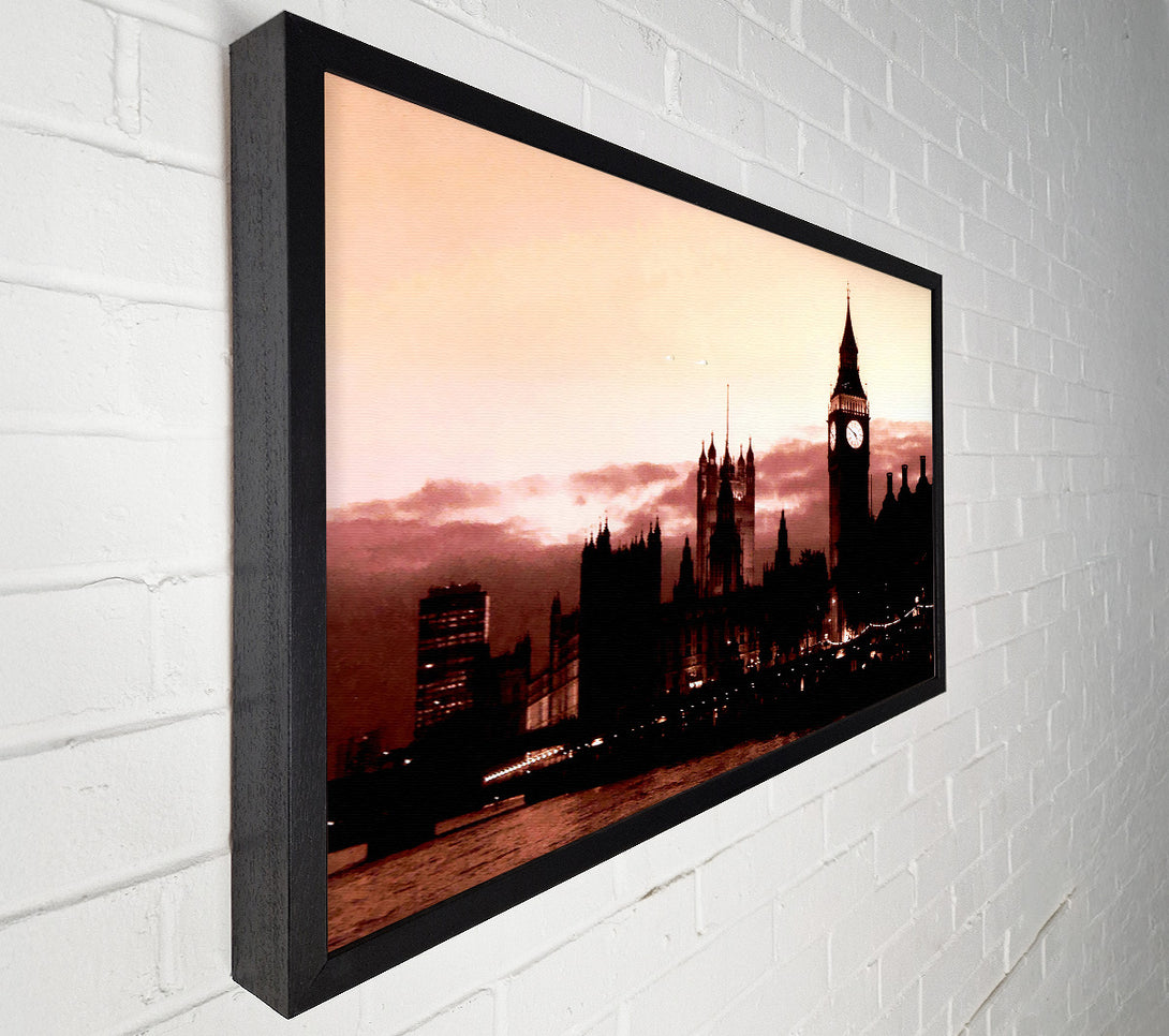  A Canvas Print of London Big Ben St Pauls Retro Canvas Print