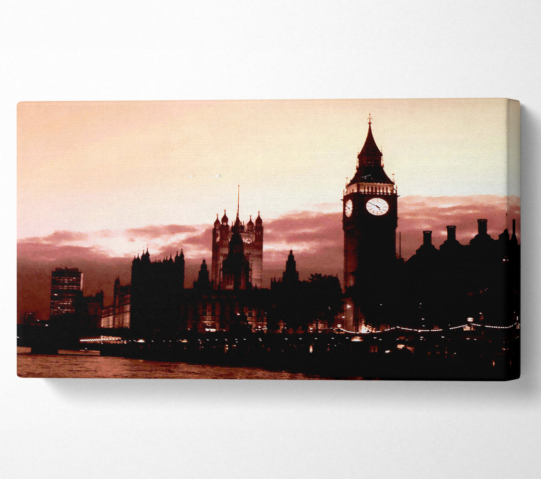  A Canvas Print of London Big Ben St Pauls Retro Canvas Print