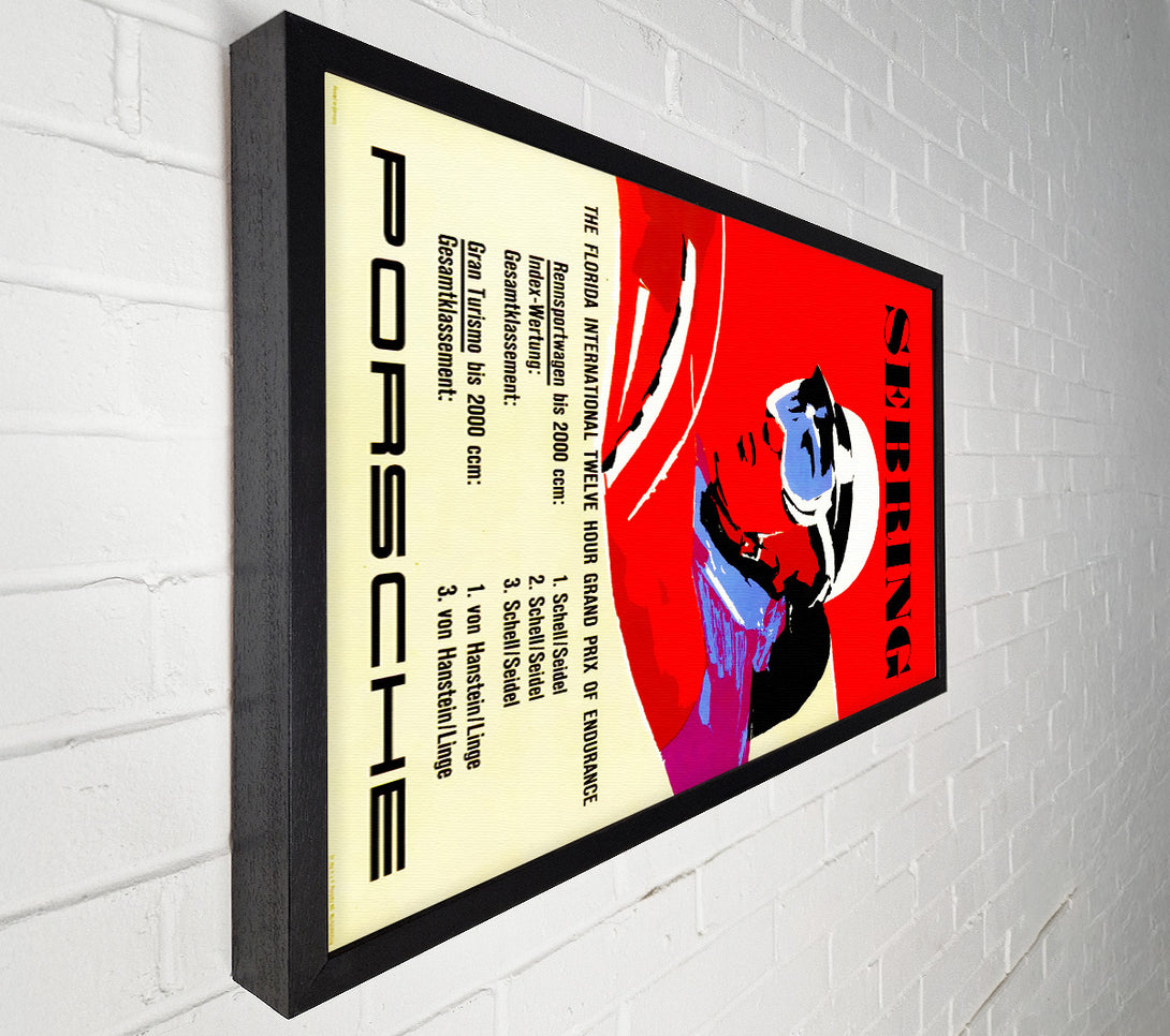 A Canvas Print of Porsche Retro Poster Canvas Art