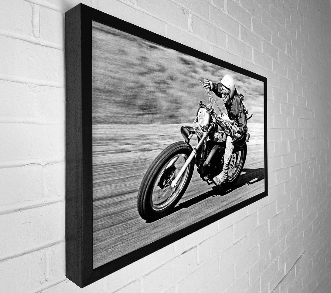  A Canvas Print of On Any Sunday B n W Canvas Print