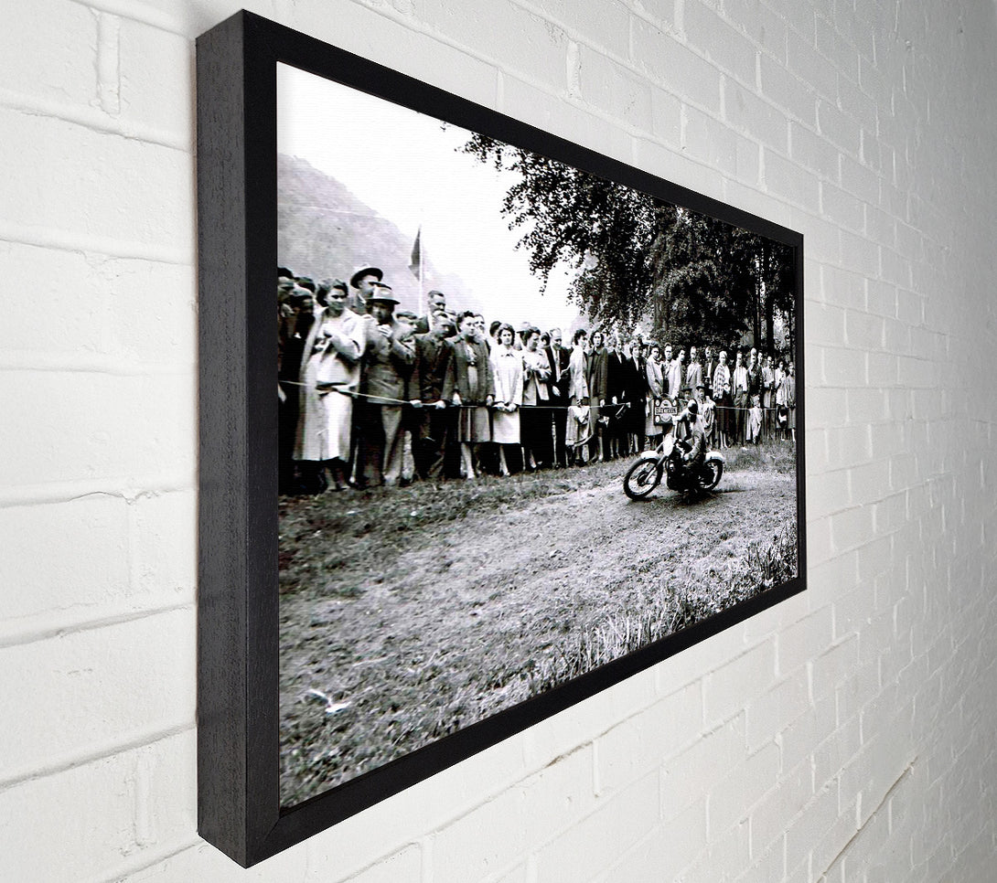  A Canvas Print of Vintage Motorcross Crowd Canvas Print