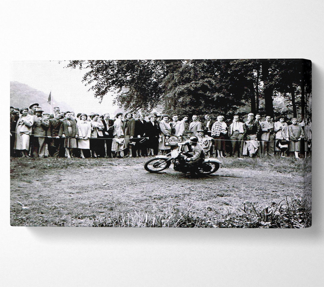  A Canvas Print of Vintage Motorcross Crowd Canvas Print