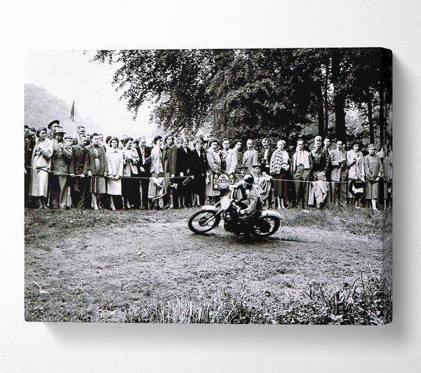  A Canvas Print of Vintage Motorcross Crowd Canvas Print