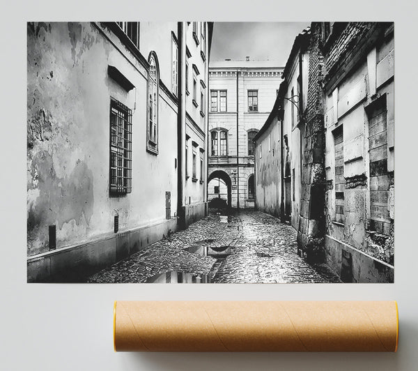 Venice Streets B N W Poster