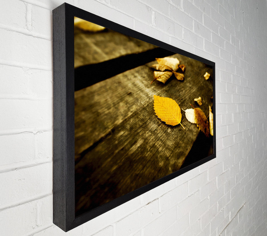  A Canvas Print of Autumn Leaves On The Deck Canvas Wall Art