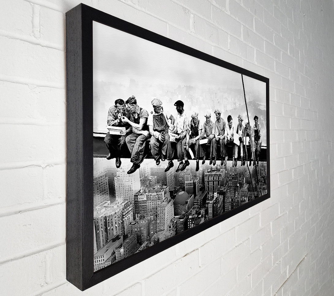  A Canvas Print of Lunch A Top Of A Skyscraper Canvas Art