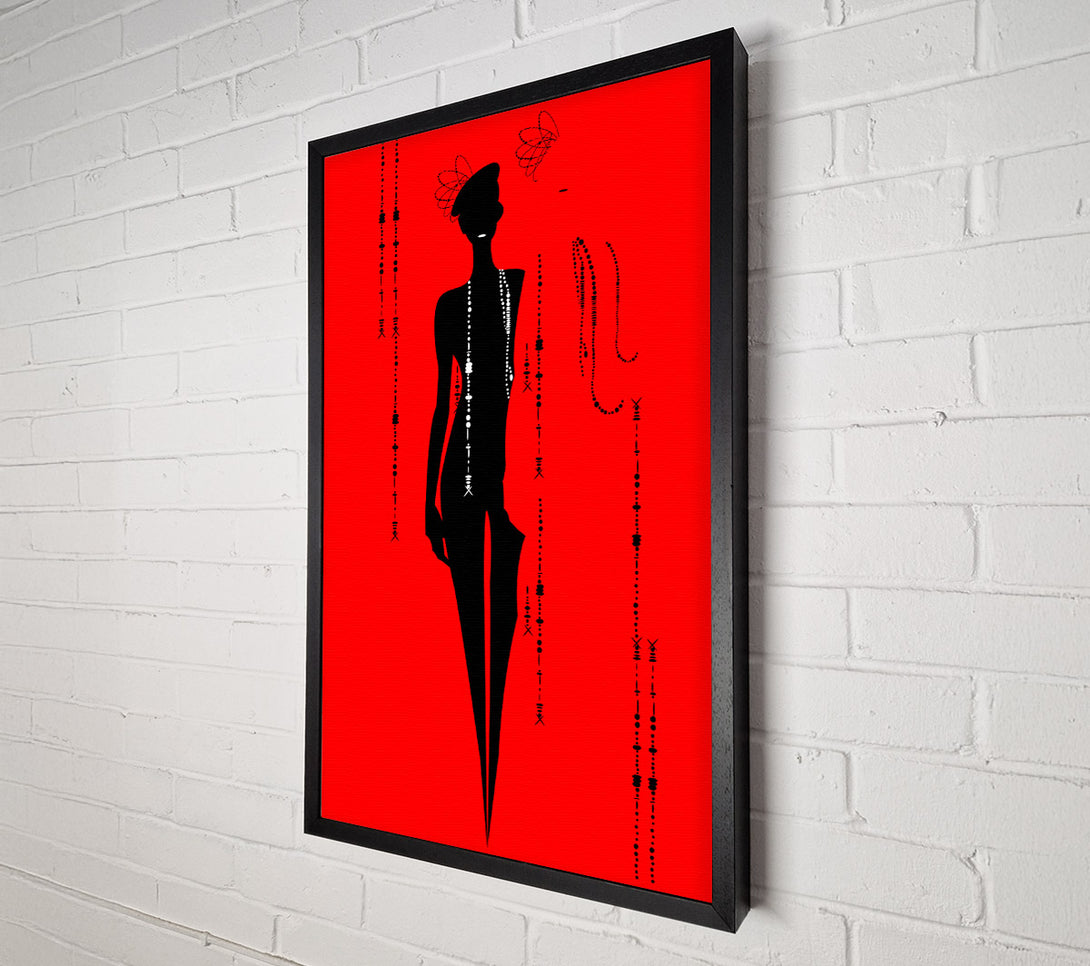  A Canvas Print of Diamond Female Red Canvas Wall Art
